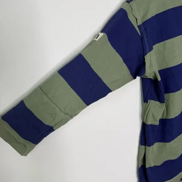 Free People We The Free Peyton Rugby Henley Striped Top Oversized Sz XS - Picture 4 of 9